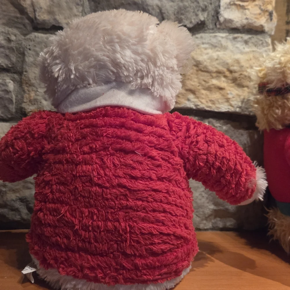 Hallmark Plush Christmas Teddy Bear 14” Musical Plays Jingle Bells